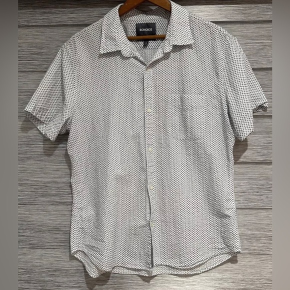 Bonobos Dress Shirt Slim Fit Floral Casual Button Up Long Sleeve Mens Sz L - Picture 1 of 5
